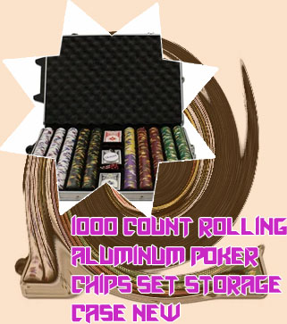 1000 count poker chip case