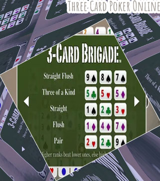 Play three card poker for free online